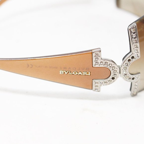 BVLGARI Brown Round Over Sized Sunglasses